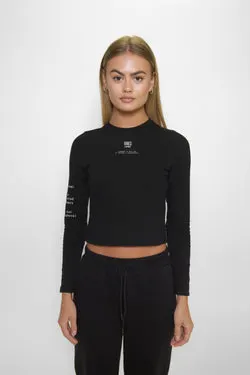 Black 'Definition' Long Sleeve Tee