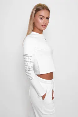 White 'Definition' Long Sleeve Tee