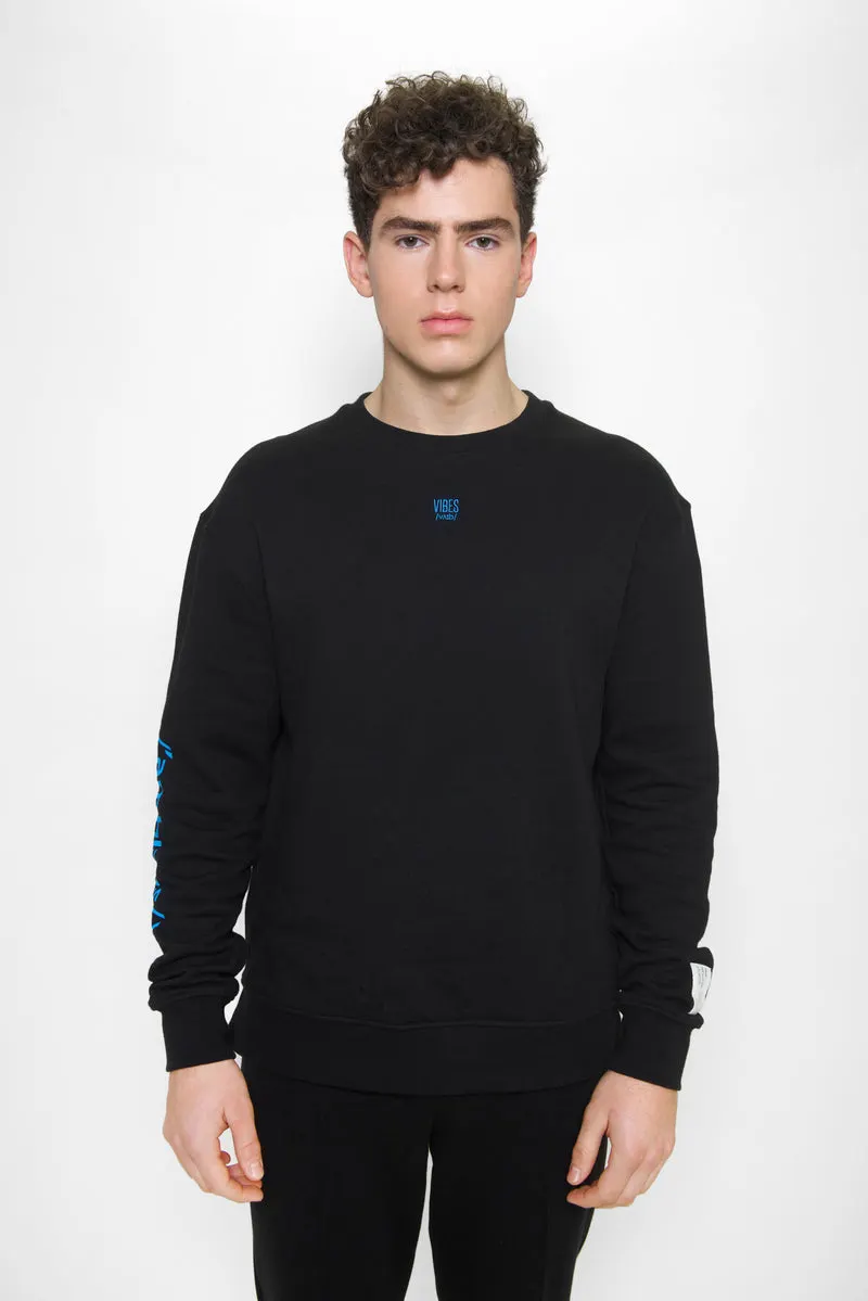 Black 'Phonetic' Classic Sweatshirt