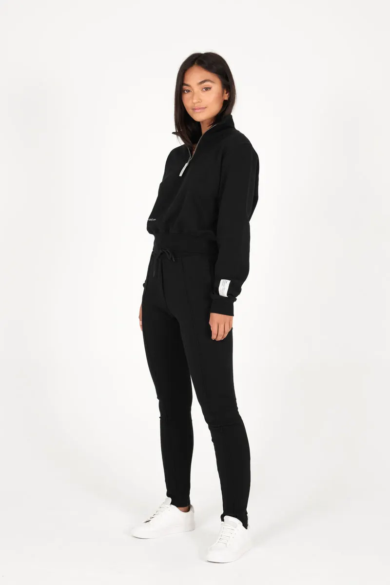 Black Organic Quarter Zip