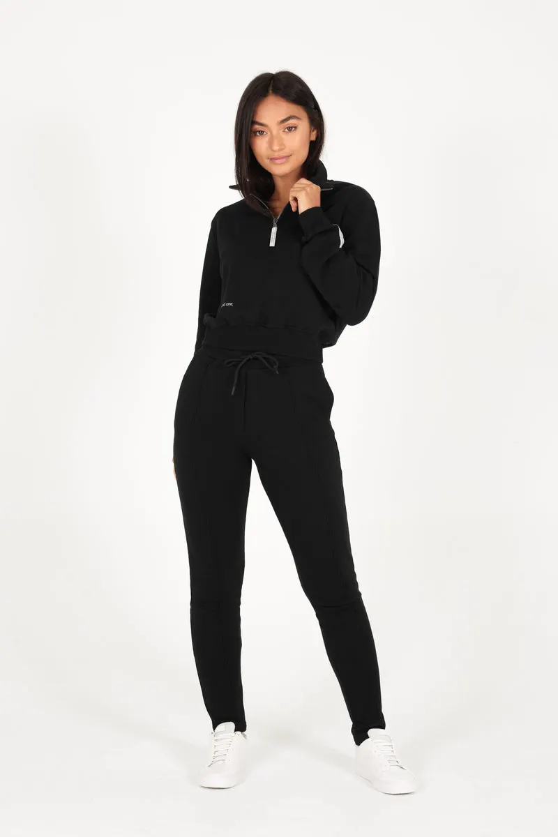 Black Organic Quarter Zip