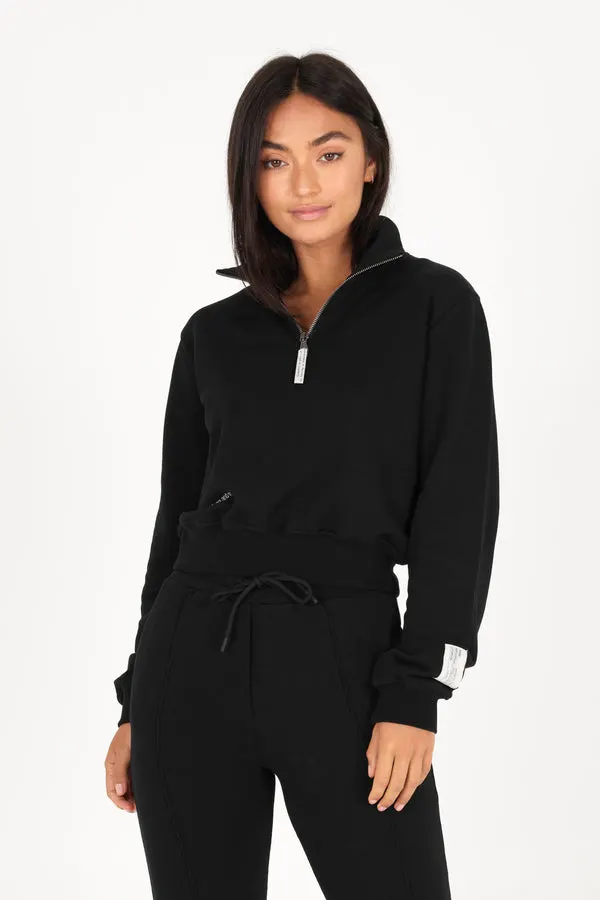 Black Organic Quarter Zip