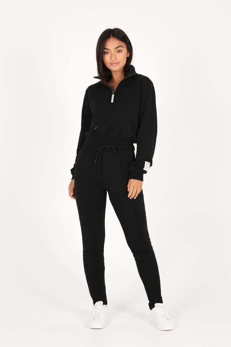 Black Organic Quarter Zip