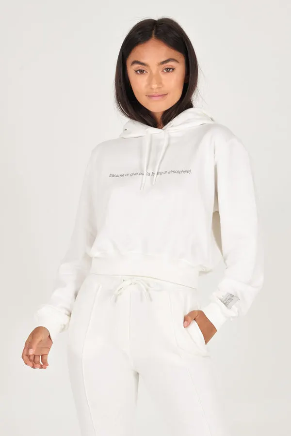 Off-White Organic Cropped Hoodie