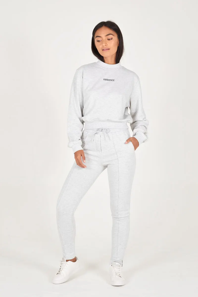 Grey Melange Organic Sweatpants