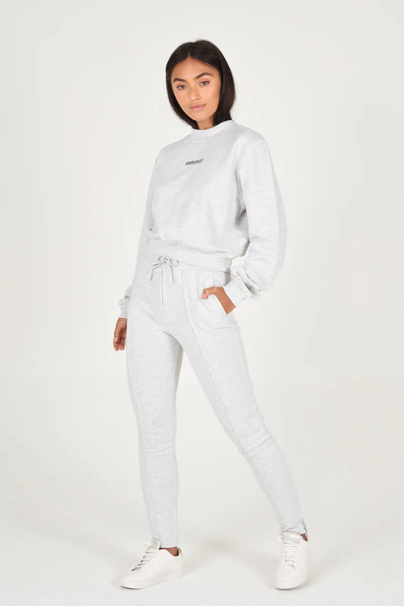 Grey Melange Organic Sweatpants