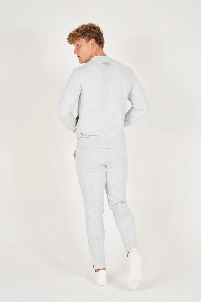 Grey Melange Organic Bomber