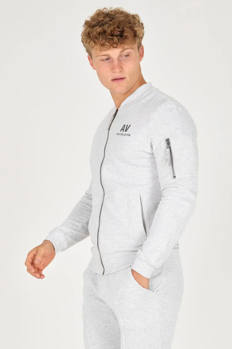 Grey Melange Organic Bomber