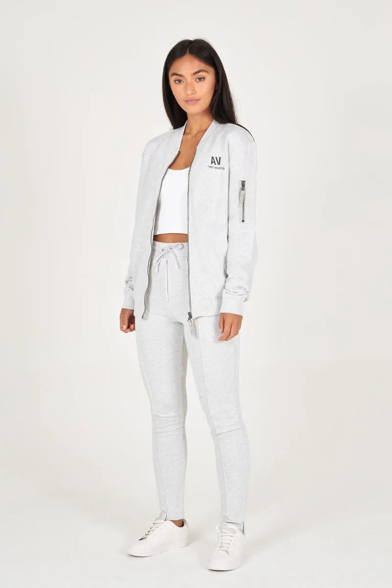 Grey Melange Organic Bomber
