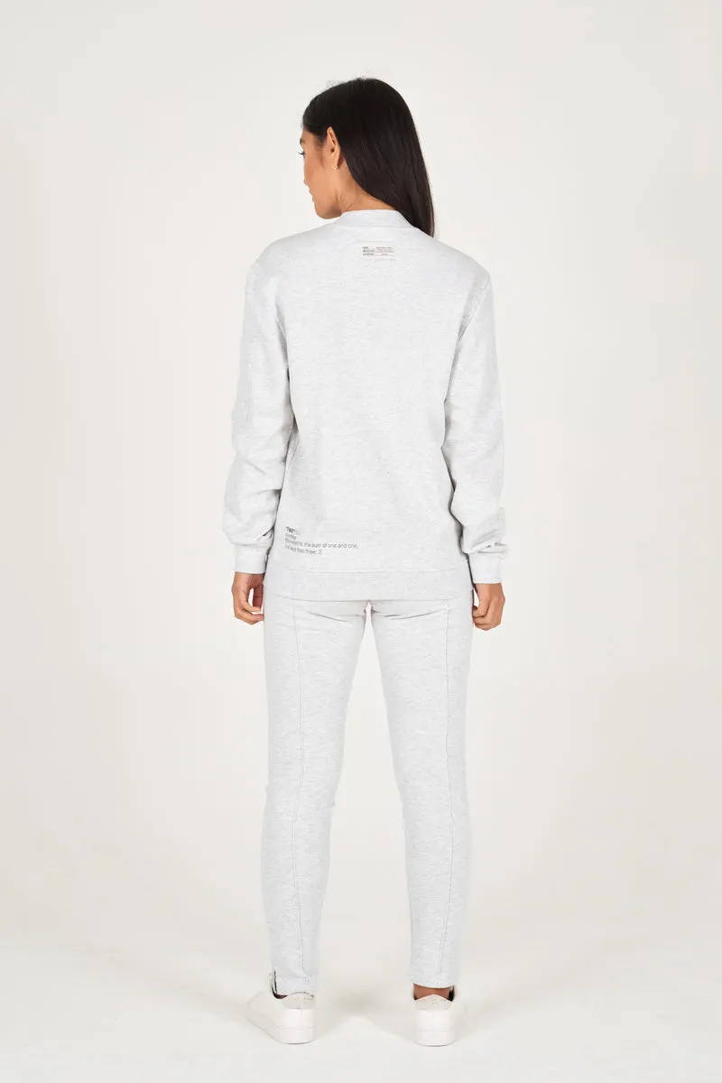 Grey Melange Organic Bomber