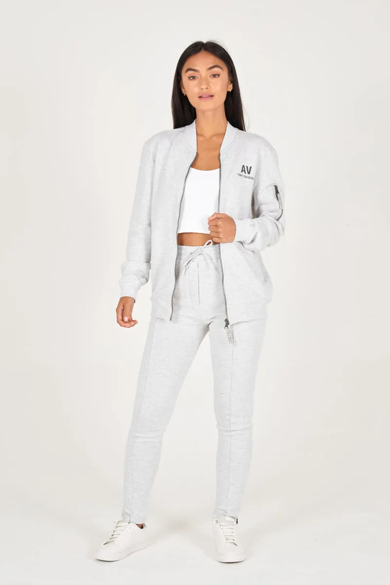 Grey Melange Organic Bomber