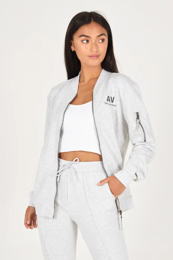 Grey Melange Organic Bomber
