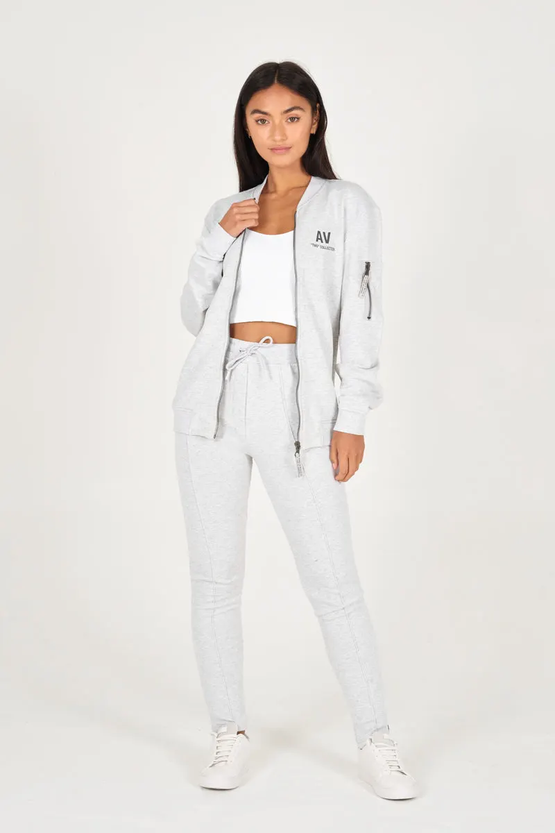 Grey Melange Organic Bomber