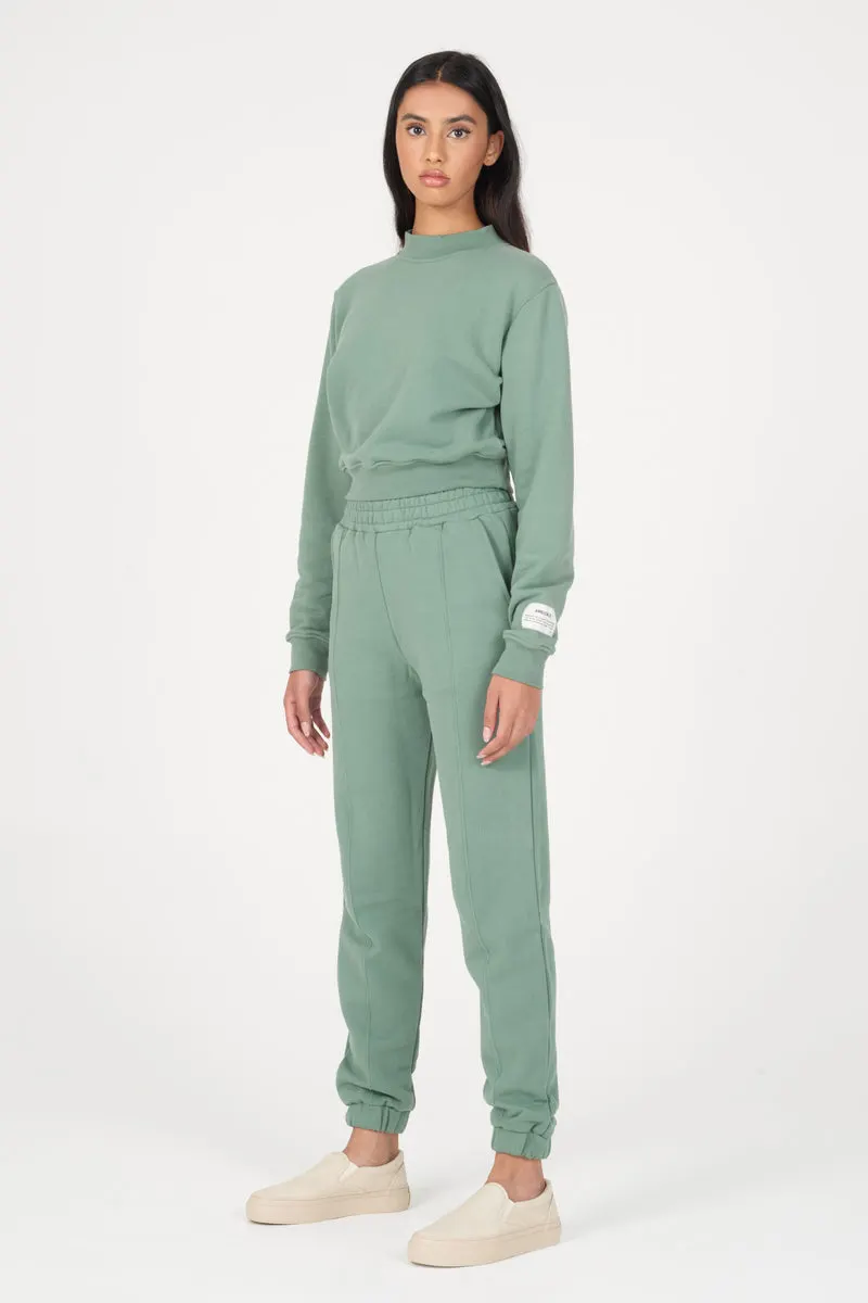 Forest Green Cropped Sweatshirt