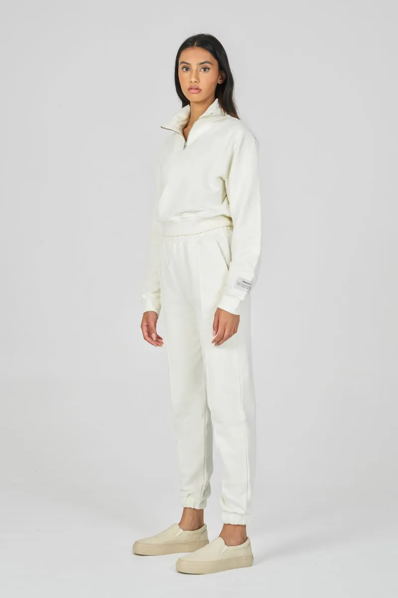 Off-White Organic Quarter Zip Sweatshirt