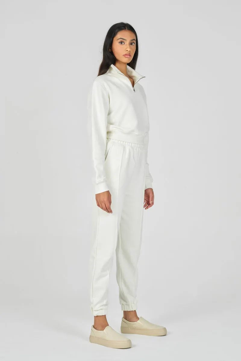 Off-White Organic Quarter Zip Sweatshirt