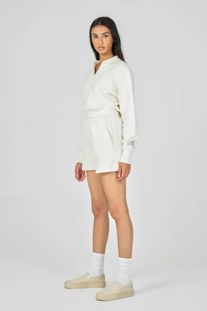 Off-White Organic Open Collar Sweatshirt