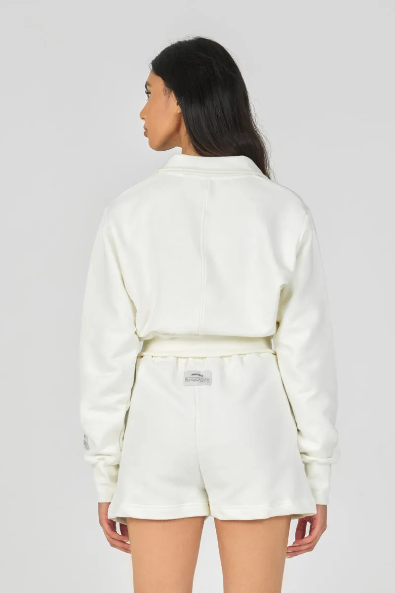 Off-White Organic Open Collar Sweatshirt