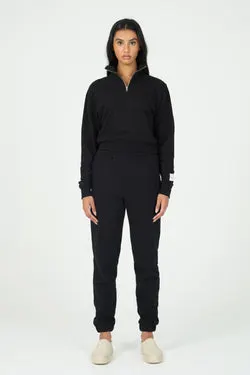 Black Organic Quarter Zip Sweatshirt