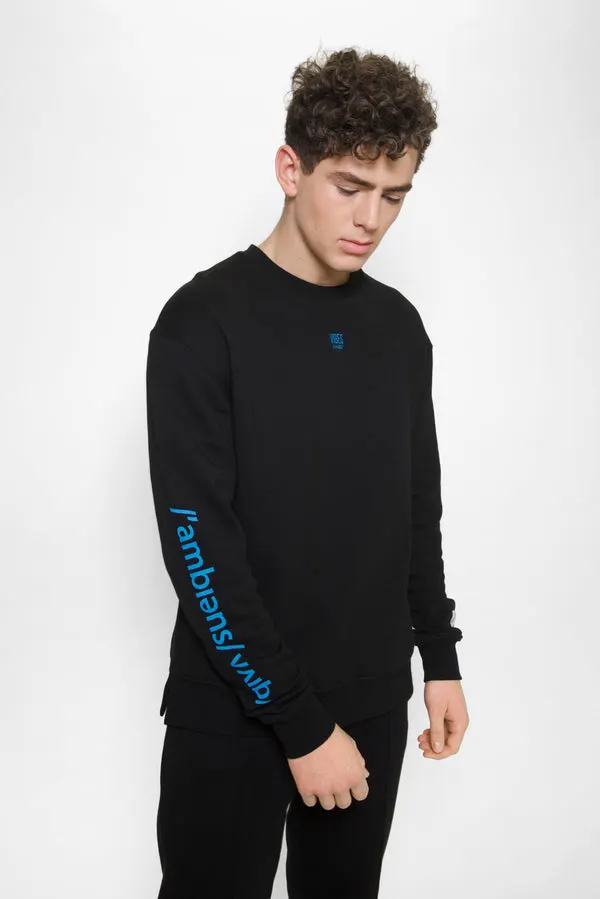 Black 'Phonetic' Classic Sweatshirt