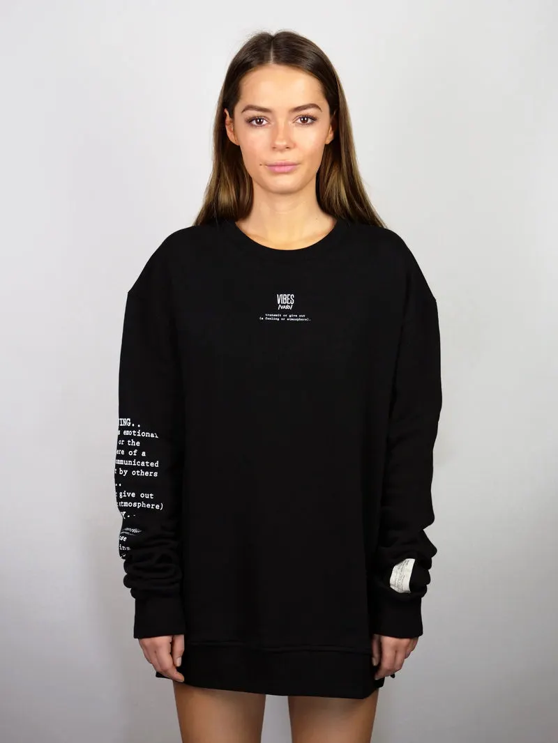 Black 'Definition' Classic Sweatshirt
