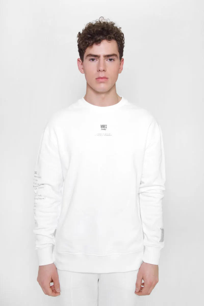 White 'Definition' Classic Sweatshirt