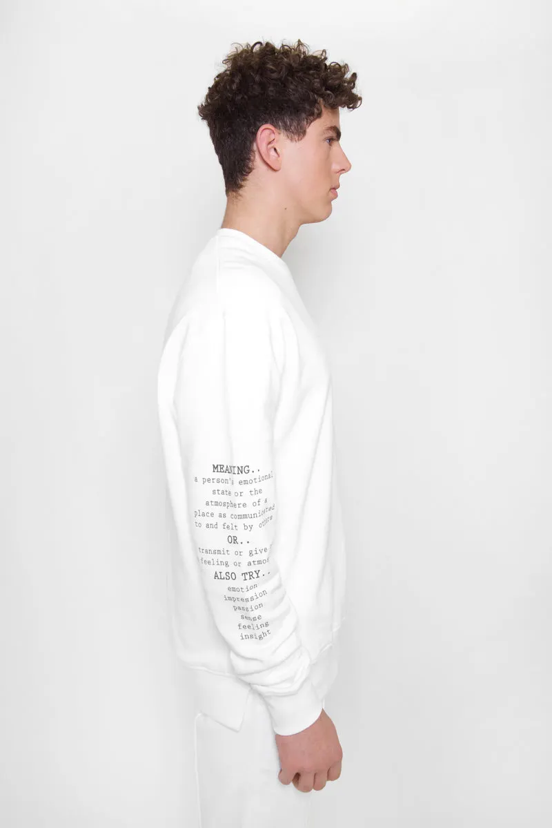 White 'Definition' Classic Sweatshirt