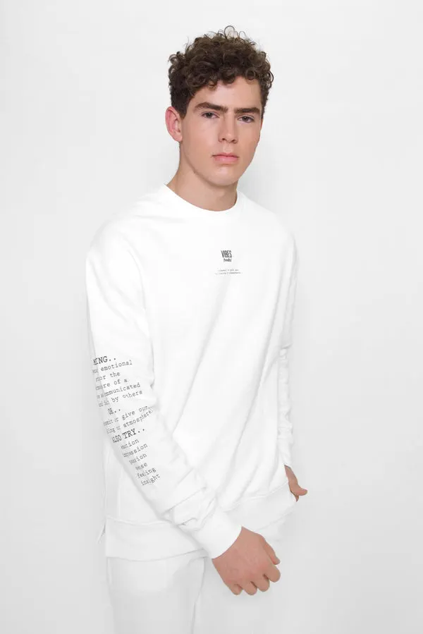 White 'Definition' Classic Sweatshirt
