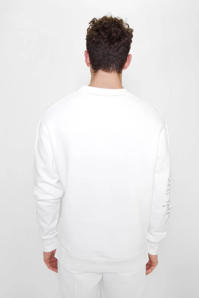 White 'Definition' Classic Sweatshirt