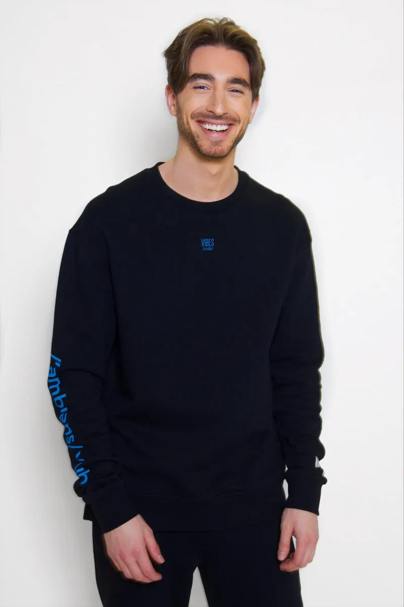 Black 'Phonetic' Classic Sweatshirt