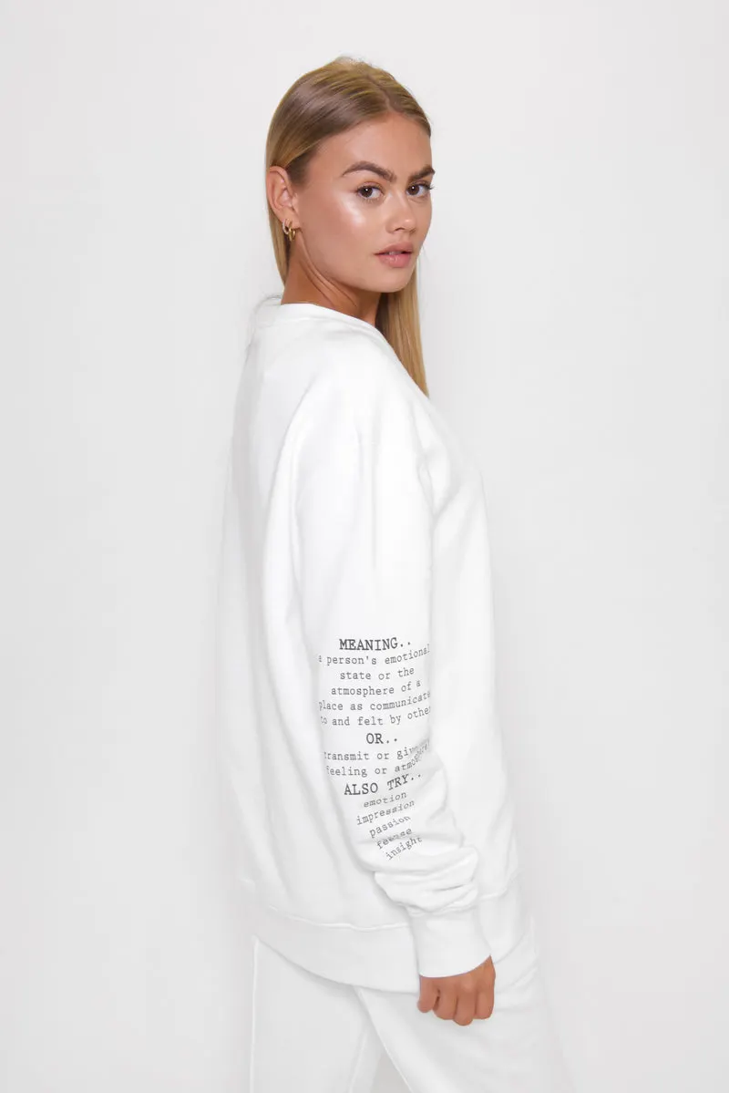 White 'Definition' Classic Sweatshirt
