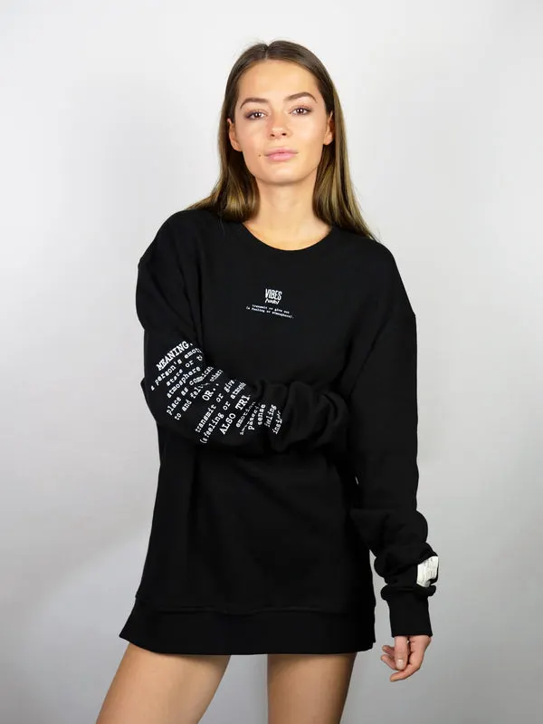 Black 'Definition' Classic Sweatshirt