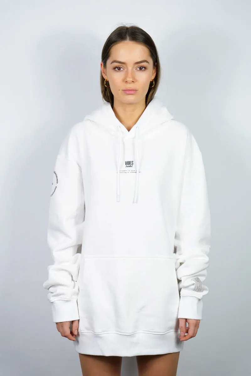 SUPPORT HUMANKIND WHITE HOODIE