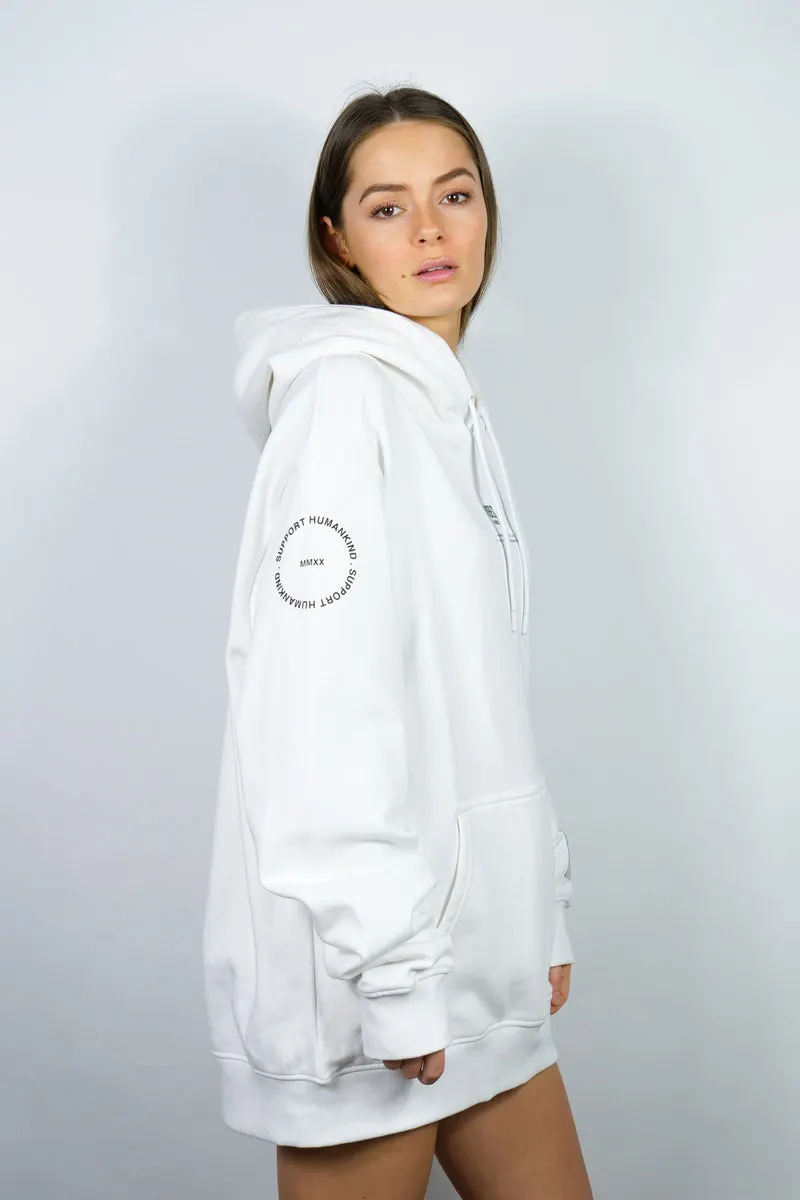 SUPPORT HUMANKIND WHITE HOODIE