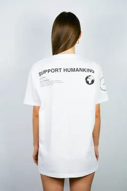 SUPPORT HUMANKIND WHITE CLASSIC TEE