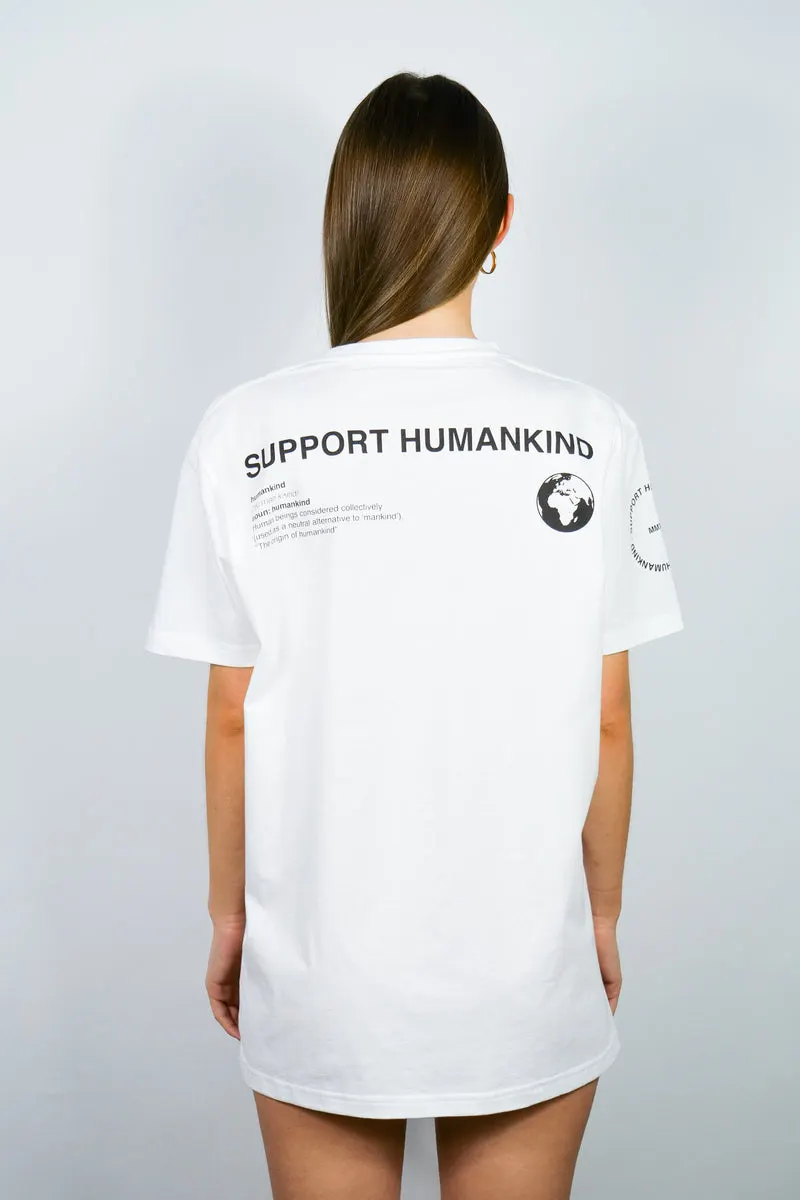 SUPPORT HUMANKIND WHITE CLASSIC TEE