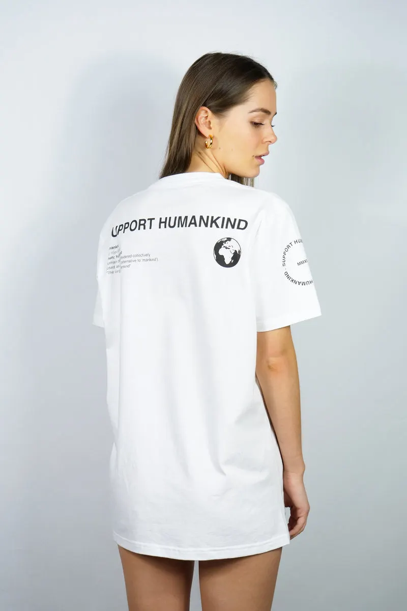 SUPPORT HUMANKIND WHITE CLASSIC TEE