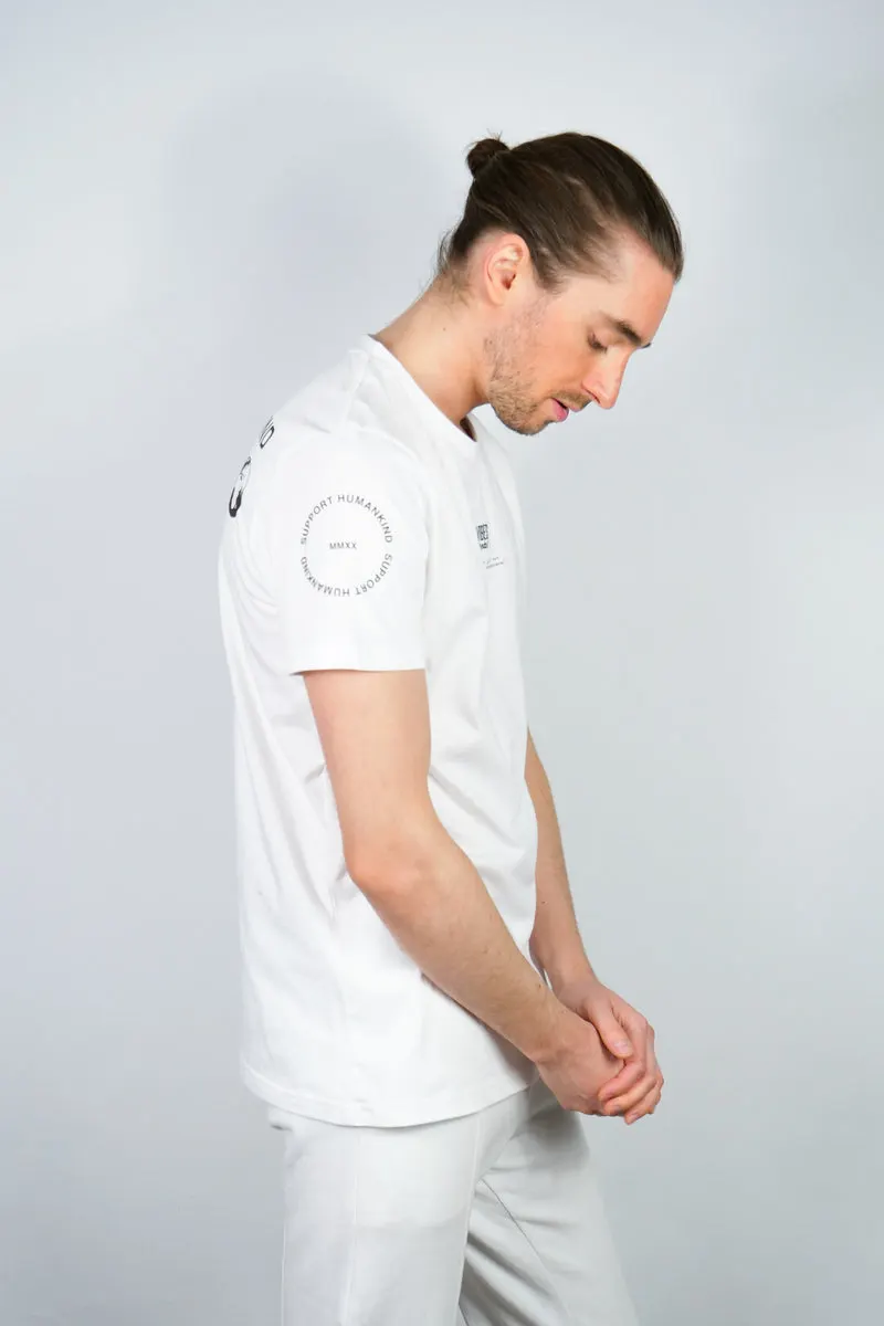 SUPPORT HUMANKIND WHITE CLASSIC TEE
