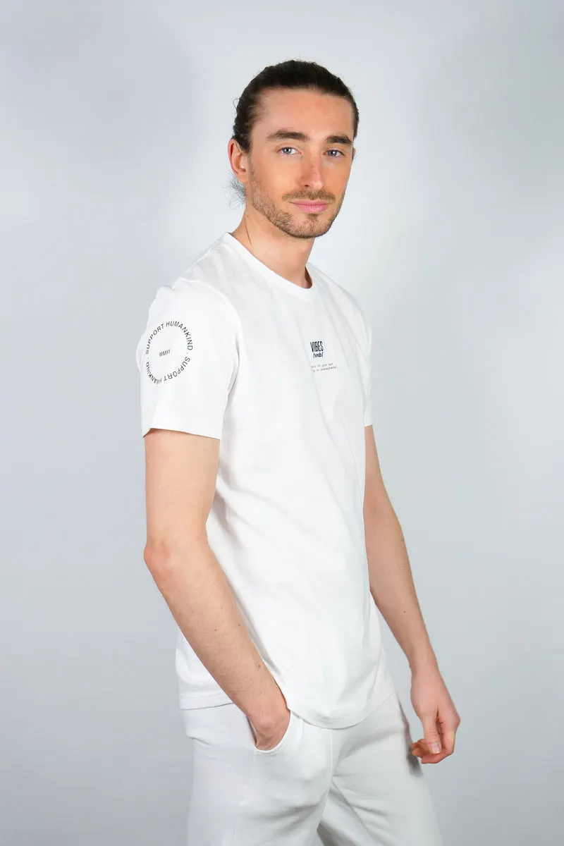 SUPPORT HUMANKIND WHITE CLASSIC TEE