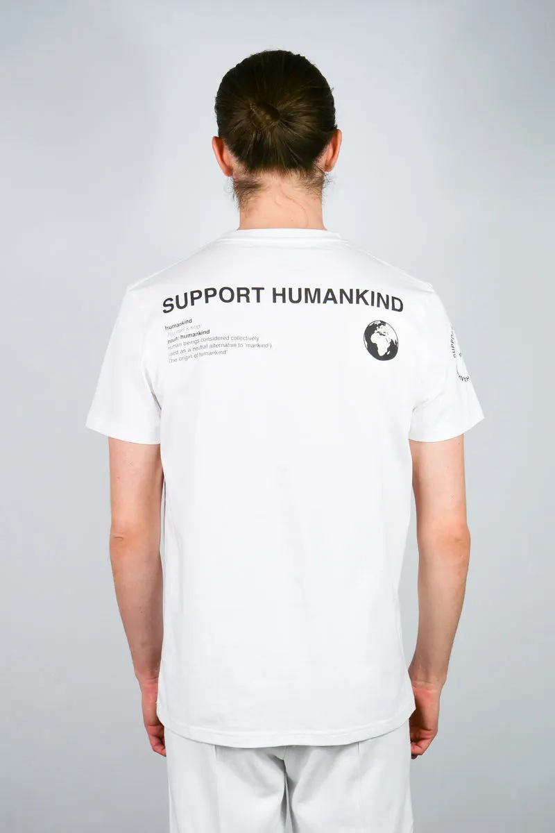 SUPPORT HUMANKIND WHITE CLASSIC TEE