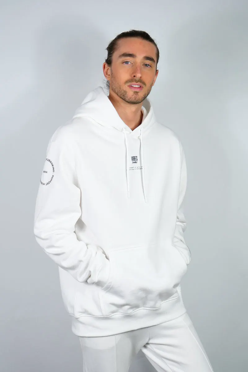 SUPPORT HUMANKIND WHITE HOODIE