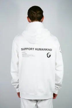 SUPPORT HUMANKIND WHITE HOODIE