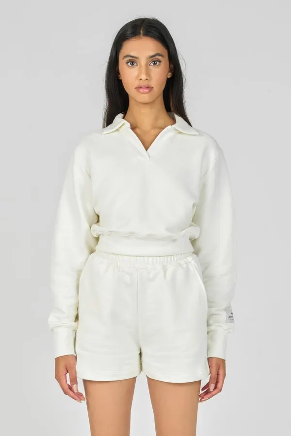 Off-White Organic Open Collar Sweatshirt