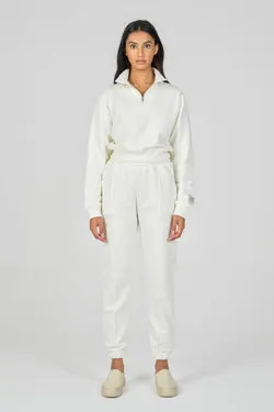 Off-White Organic Quarter Zip Sweatshirt