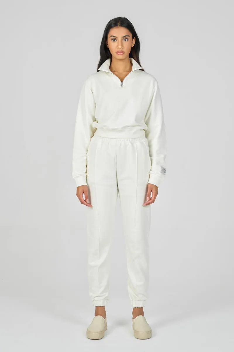 Off-White Organic Quarter Zip Sweatshirt