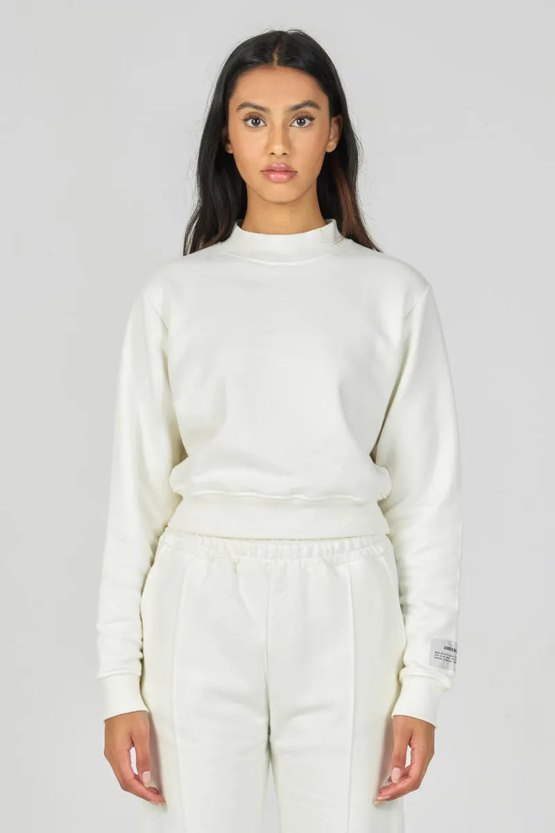 Off-White Organic Cropped Sweatshirt