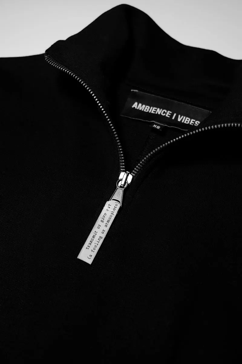 Black Organic Quarter Zip