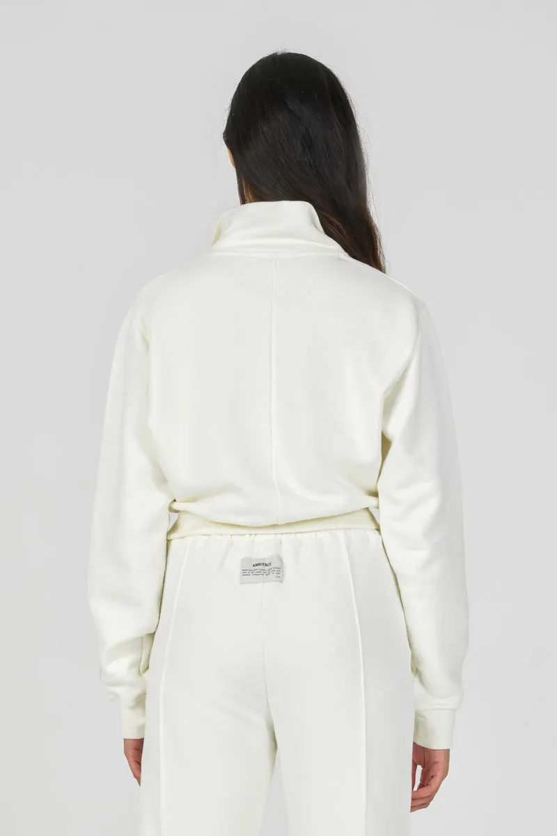 Off-White Organic Quarter Zip Sweatshirt